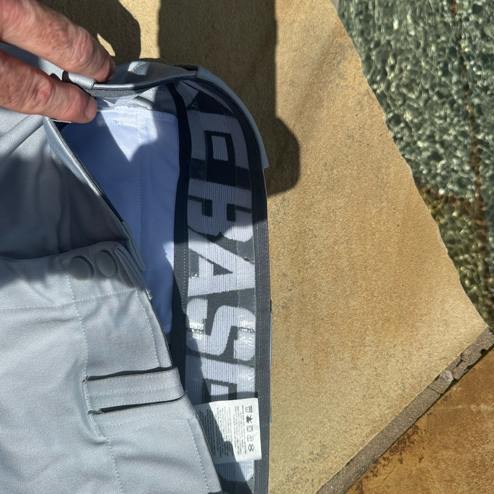 Nike MLB Gray baseball /softball pants with silicone waist, belt loops.